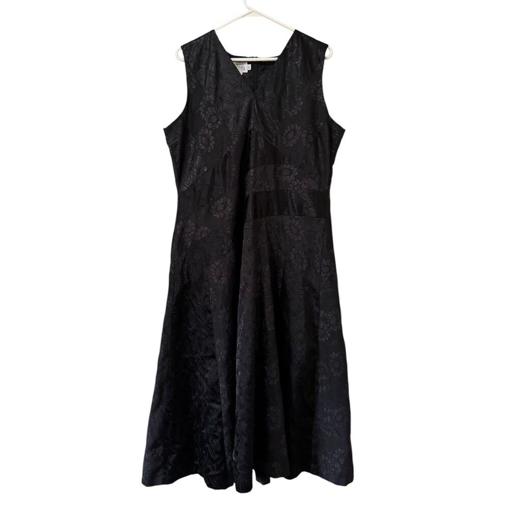 J Song Collection Women Size 16 Dress Sleeveless Black Polyester Lined‎ Zipper